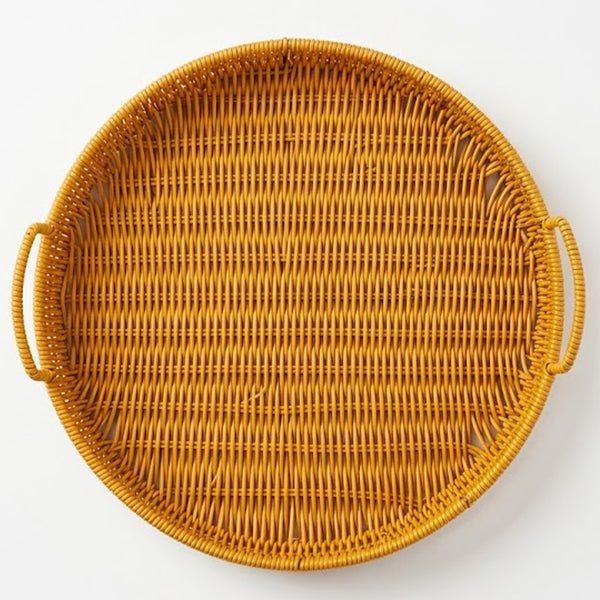 Bandeja Rattan com Alça Autumn 35cm Hauskraft