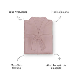 Roupão M Kimono Microfibra Felpuda Deluxe - Appel Home