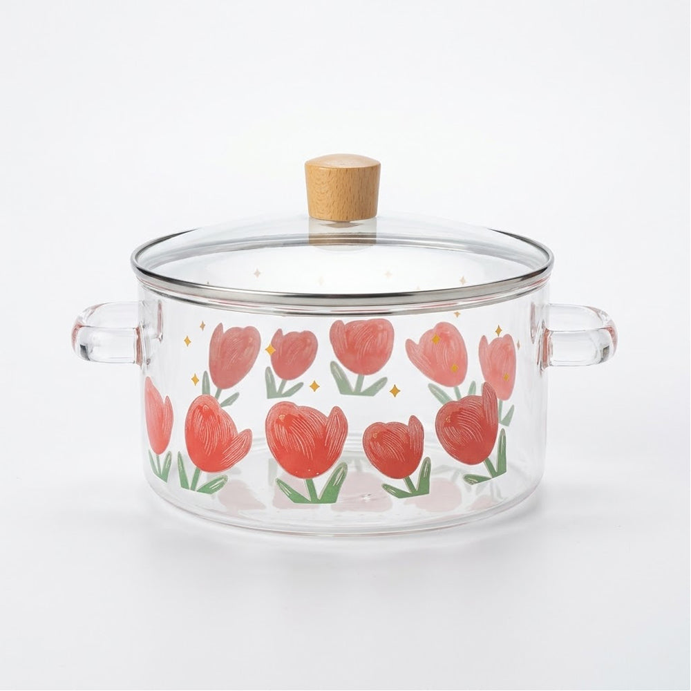 Panela de Vidro Borossilicato Rosa 3,2L Lila Home