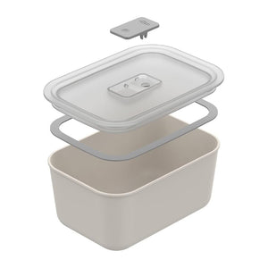 Pote Hermético bege 1,4L Litros Ou Linha Move Lock
