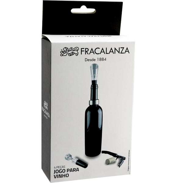 Jogo P/ Vinho com 4 Acessórios Caixa Personalizada Full Fit