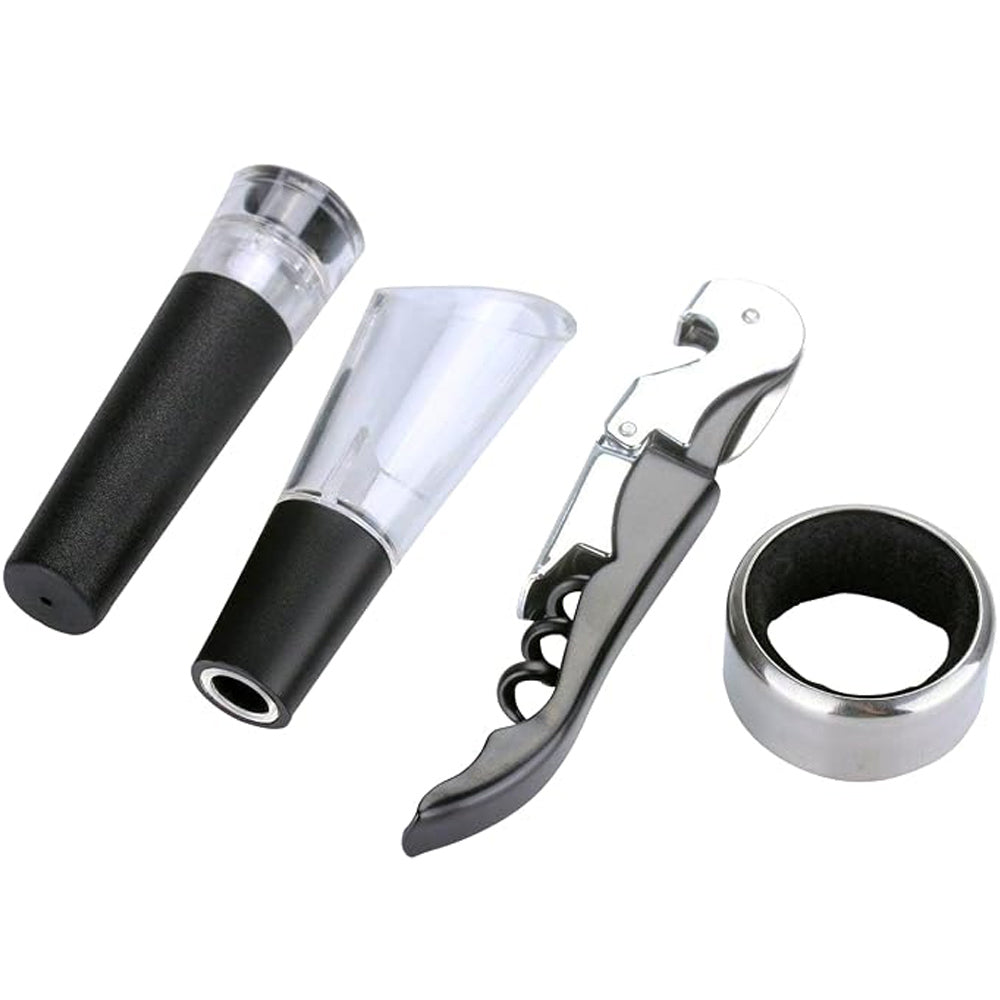 Jogo P/ Vinho com 4 Acessórios Caixa Personalizada Full Fit