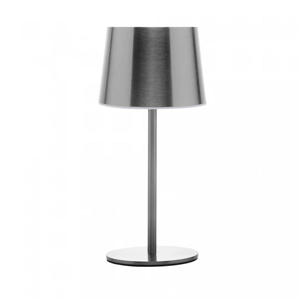 Luminária de Mesa Prata LED 3 Tons USB Elara 19 cm – Lyor