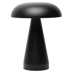 Luminária de Mesa LED 3 Tons USB Mushroom Preta Lyor 20cm