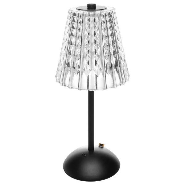 Luminária de Mesa Preto LED 3 Tons USB Leumina –30 cm Wolff