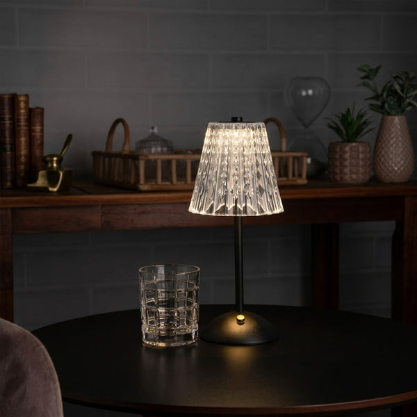 Luminária de Mesa Preto LED 3 Tons USB Leumina –30 cm Wolff