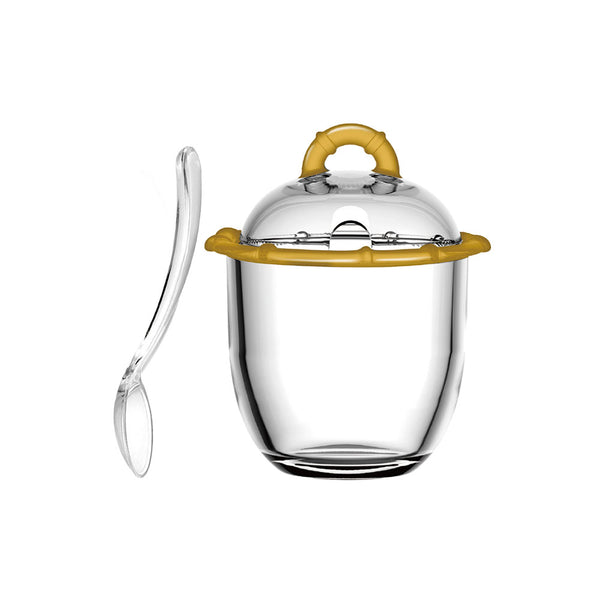 Açucareiro de vidro âmbar bamboo 220ml