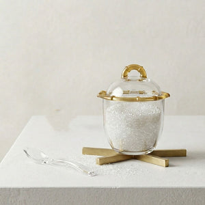 Açucareiro de vidro âmbar bamboo 220ml