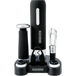 KIT ABRIDOR DE VINHO RECARREGÁVEL COM 6 PEÇAS BLACK DECKER WINE SET
