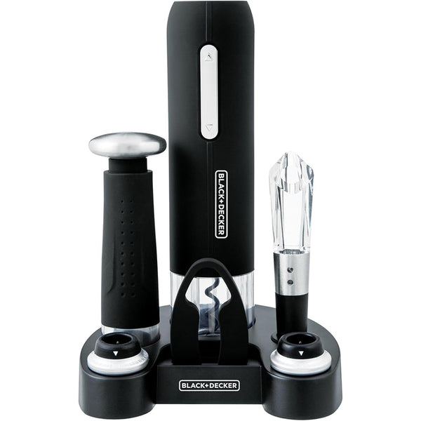 KIT ABRIDOR DE VINHO RECARREGÁVEL COM 6 PEÇAS BLACK DECKER WINE SET