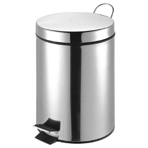 Lixeira Aço Inox Redonda 3 Litros Com Pedal cesto Removível