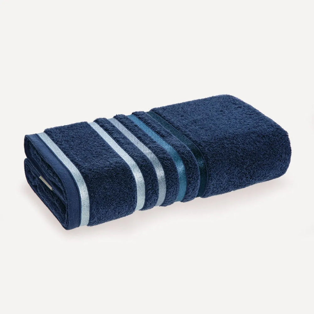 Toalha de Banho Karsten Fio Penteado Lumina Náutico/ Azul 70x140