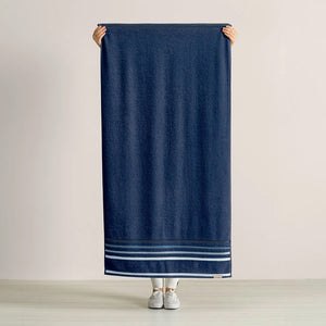 Toalha de Banho Karsten Fio Penteado Lumina Náutico/ Azul 70x140