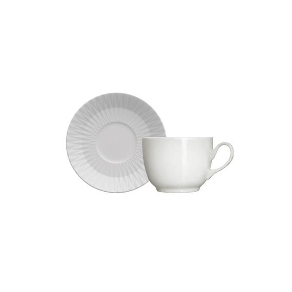 Aparelho de Jantar, Chá, Café e Sobremesa 42 Peças Germer em Porcelana - Branco