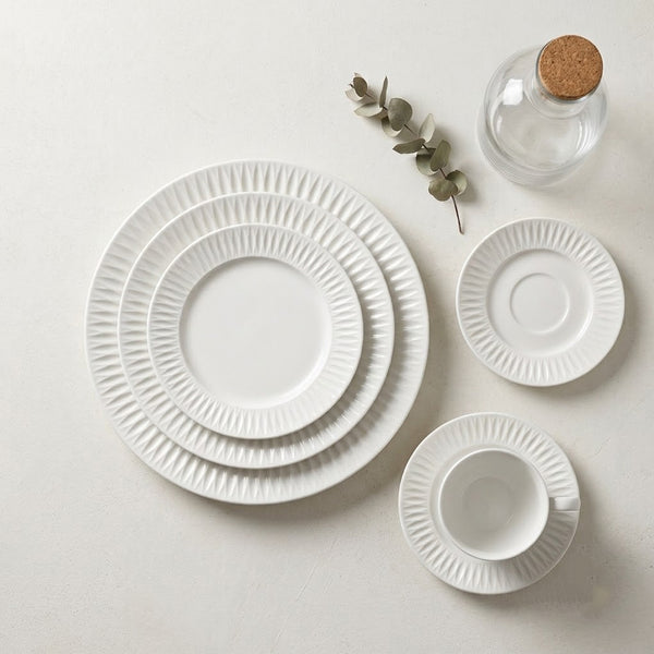 Aparelho de Jantar, Chá, Café e Sobremesa 42 Peças Germer em Porcelana - Branco