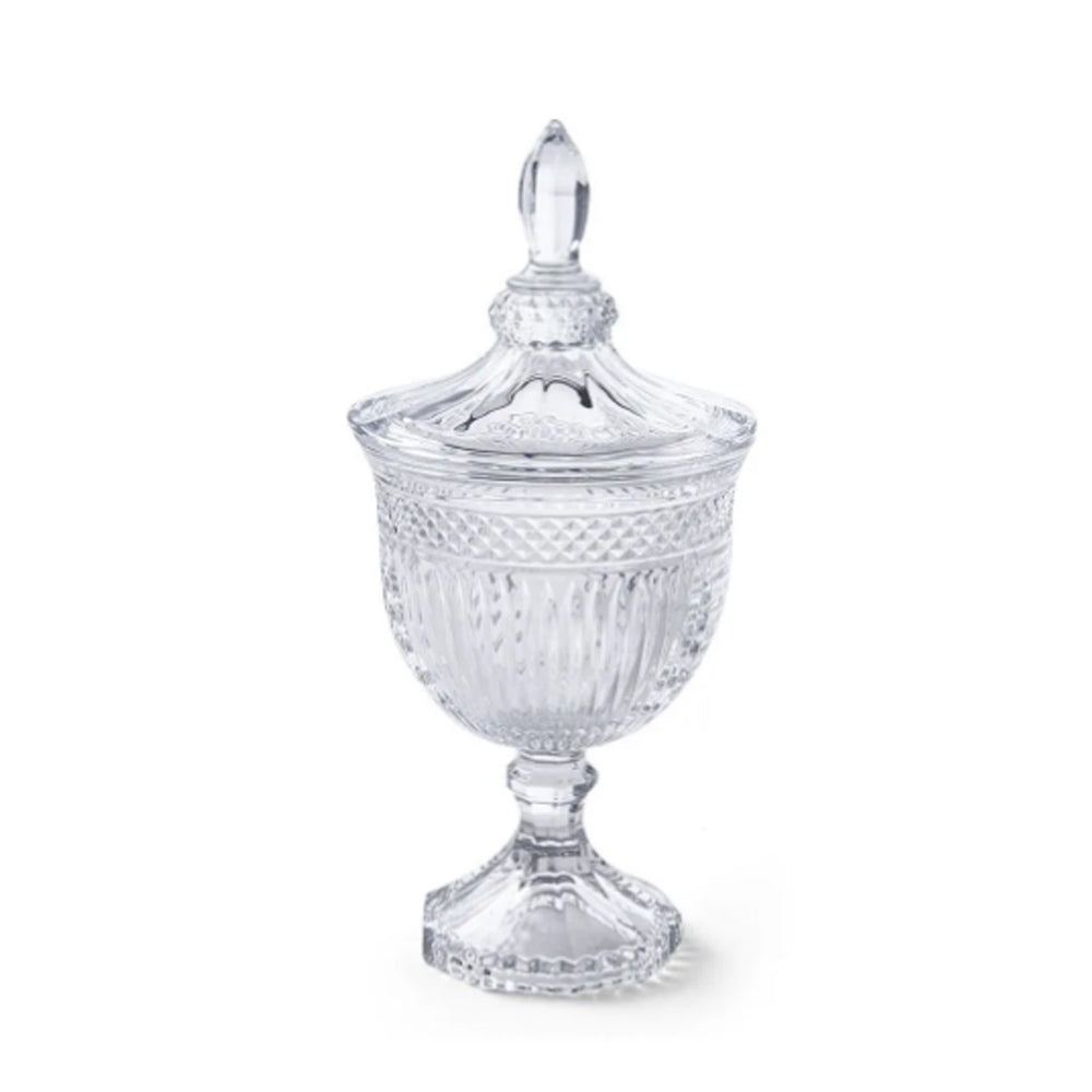 Bomboniere Com Pé Em Vidro Hauskraft Vanessa 11,5x11,5x24cm