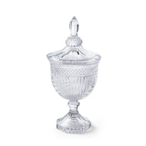 Bomboniere Com Pé Em Vidro Hauskraft Vanessa 11,5x11,5x24cm